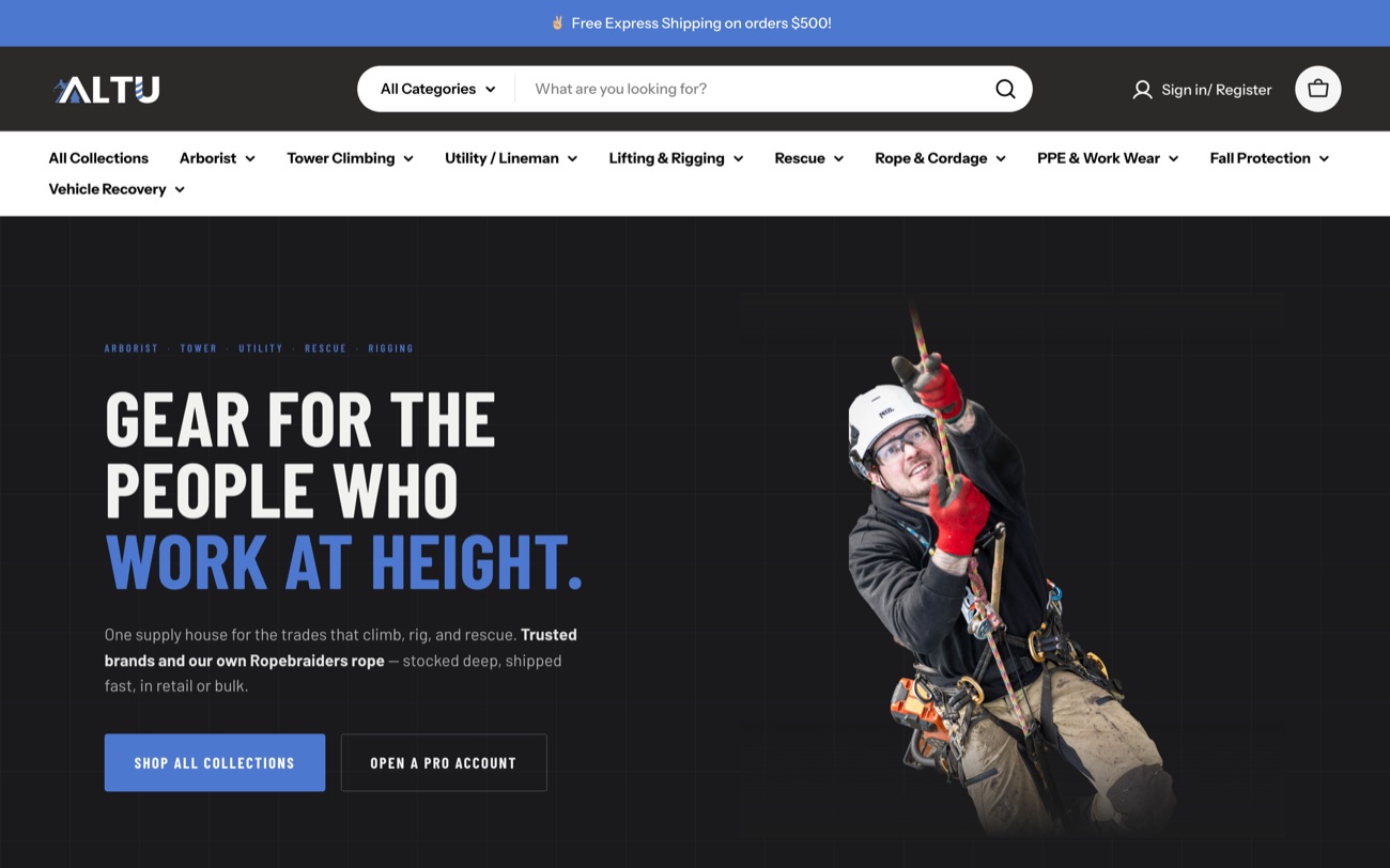 ALTU Supply — a Shopify store designed and built by Cobay