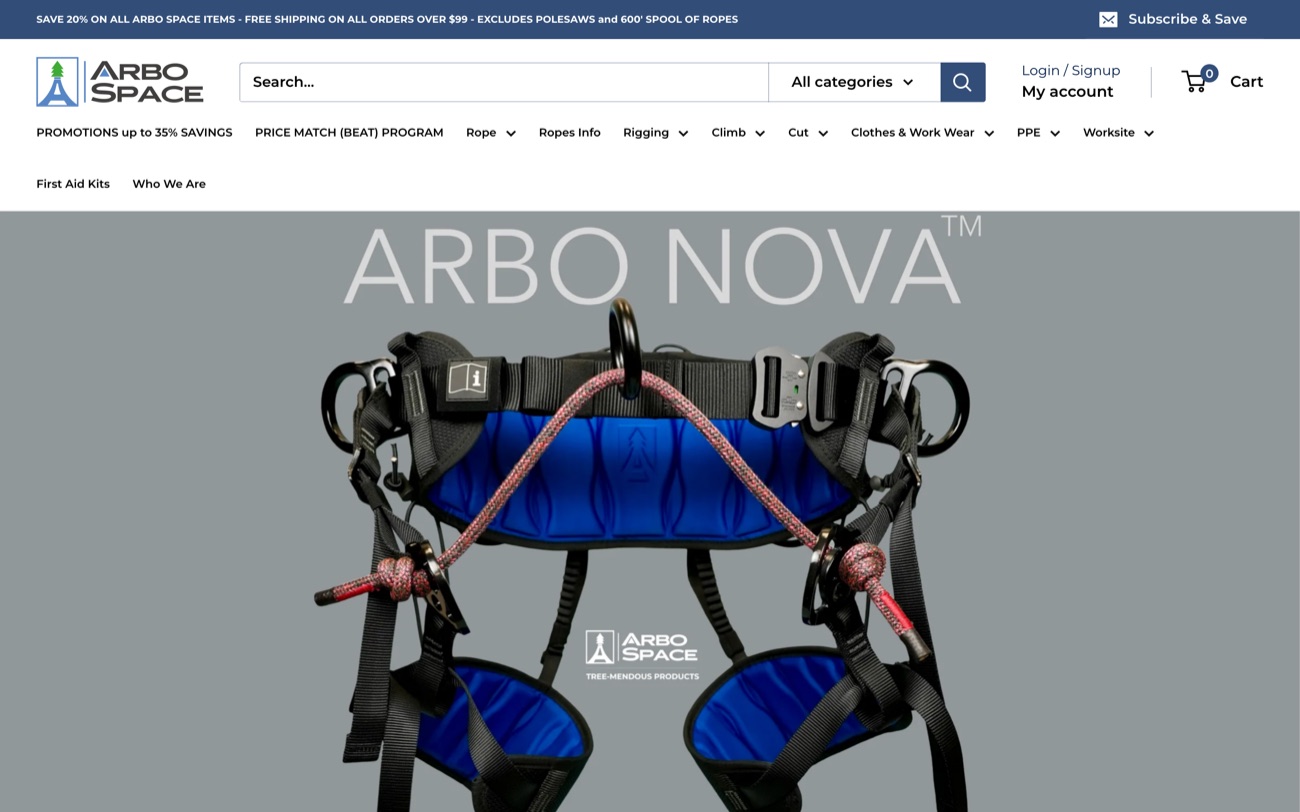 Arbo Space — a Shopify store designed and built by Cobay
